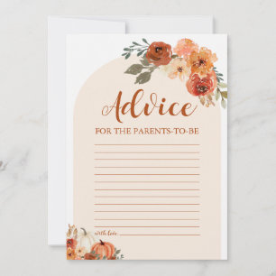 Invitation Conseils de fête prénatale de bébé citrouille d'au