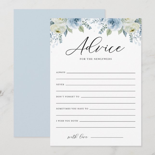 Invitation Conseils de peinture à l'aquarelle bleue pour les  (Devant / Derrière)