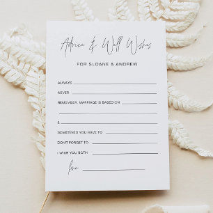 Invitation Conseils et vœux de bonheur pour les mariés HARLOW