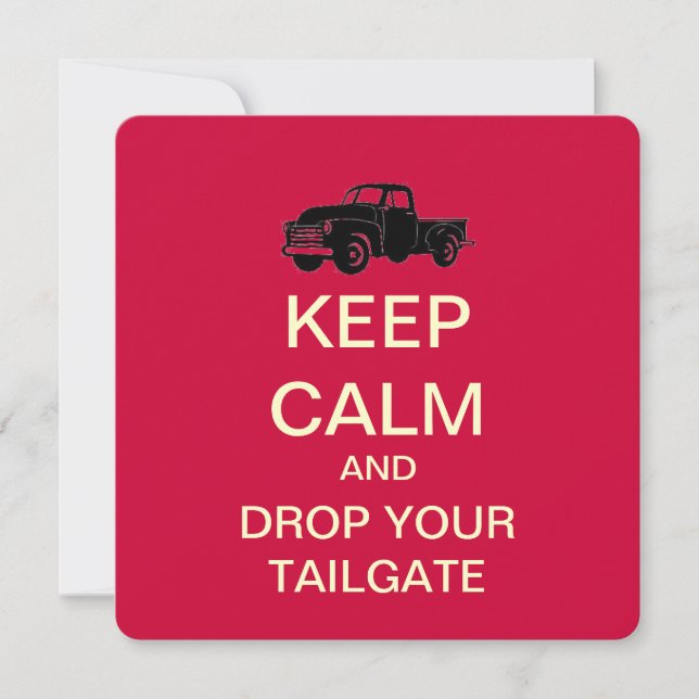 Invitation CONSERVER CALM Tailgate Graduation Party Invitatio (Devant)