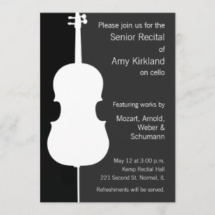 Invitation Considérant Cello moderne