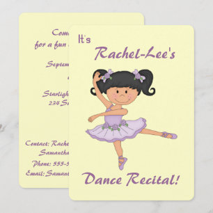 Invitation Considérant de danse - Ballerina