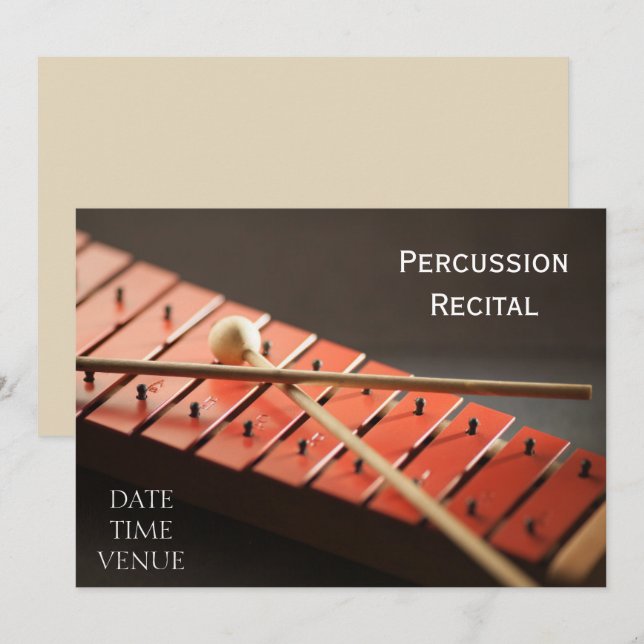 Invitation Considérant Percussion (Devant / Derrière)