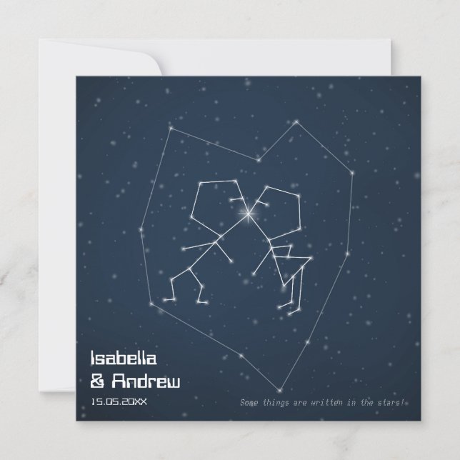 Invitation Constellation d'amour (Devant)