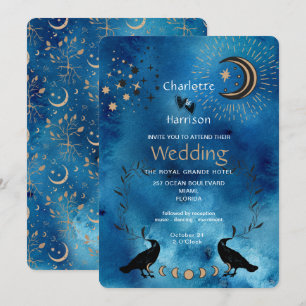 Invitation Constellation magique Wiccan Mariage inhabituel