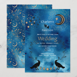 Invitation Constellation magique Wiccan Mariage inhabituel