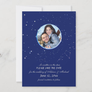 Invitation Constellation Photo Annonce Tout Bleu