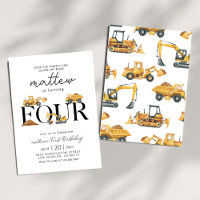 Construction Dump Truck Party Boy 4e anniversaire