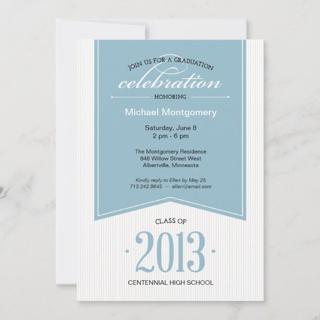 Invitation Contact d'invitation de fête de remise des (Devant)