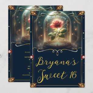 Invitation Conte aussi vieux que Time Enchanted Rose Sweet 16