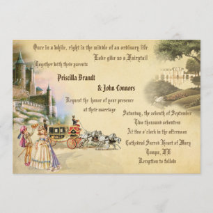 Invitation conte de fées d'Imaginaire mariage, création uniqu