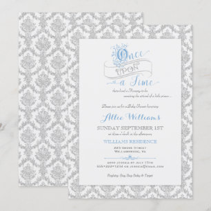 Invitation Conte de fées Il était une fois Prince Baby Shower
