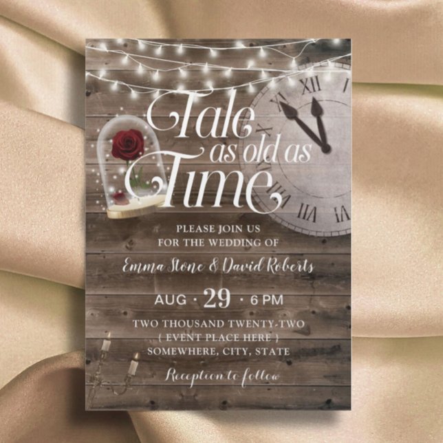 Invitation Conte rustique aussi vieux que le temps Conte équi (Créateur téléchargé)
