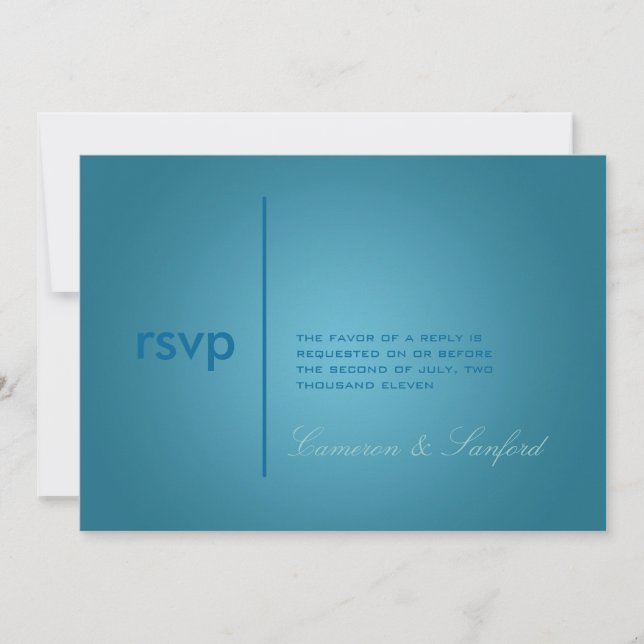 Invitation Contemporain + bleu classe/turquoise (Devant)