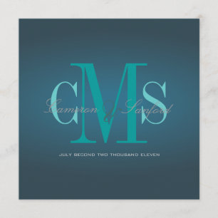 Invitation Contemporain + bleu sarcelle/élégant