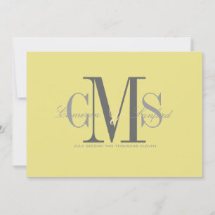 Invitation Contemporain + classe/jaune + gris