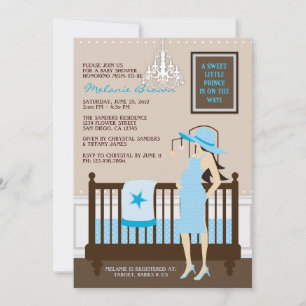 Invitation contemporain de baby shower de maman