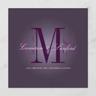 Invitation Contemporain + élégant/prune de PixDezines