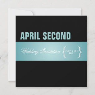 Invitation Contemporain + élégant / sarcelle + noir