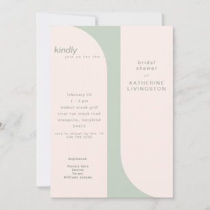 Invitation Contemporaine Blush & Sage Bridal Show