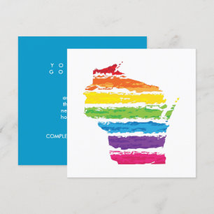 Invitation contours de couleur wisconsin
