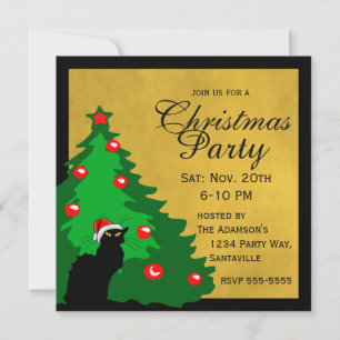 Invitation Conversation Noir Joyeux Noël