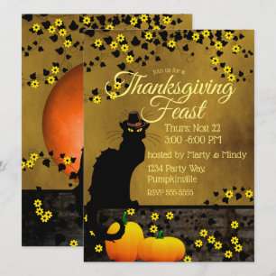 Invitation Conversation Noir Thanksgiving