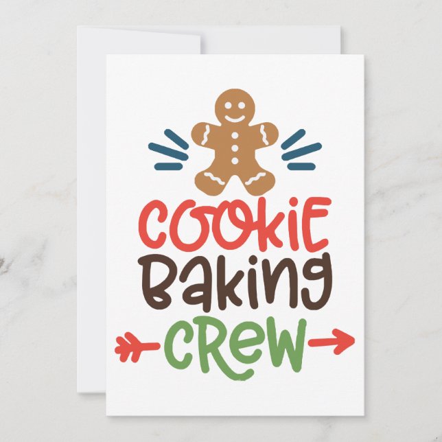 Invitation Cookie baking crew christmas (Devant)