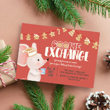 Cookie de vacances échange souris mignonne