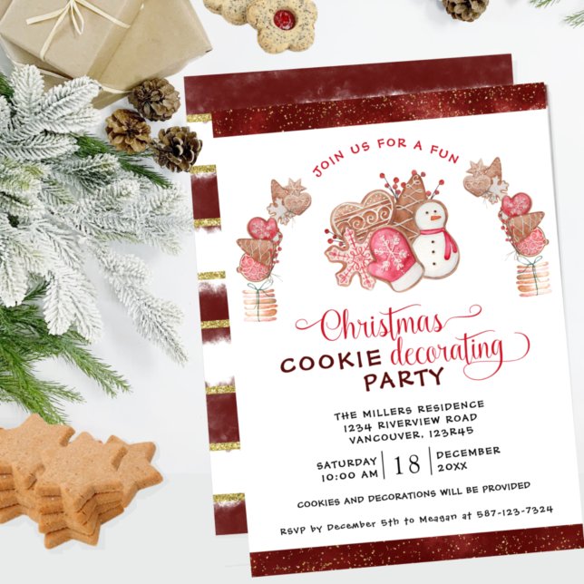 Invitation Cookie Décoration Party, pain d'épices Cookies (Créateur téléchargé)