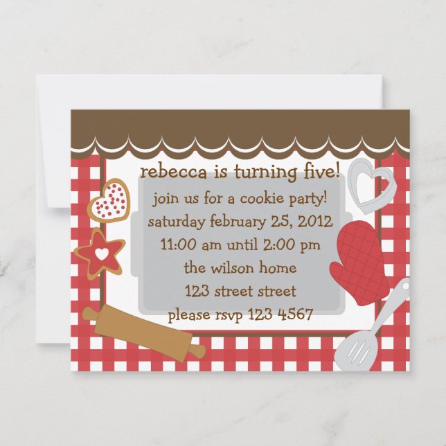 Invitation Cookie Party !. (Devant)