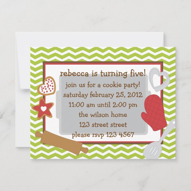 Invitation Cookie Party !. (Devant)