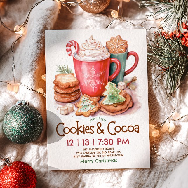 Invitation Cookies and Cocoa Christmas (Créateur téléchargé)