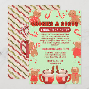 Invitation Cookies & Coca Christmas Green Party