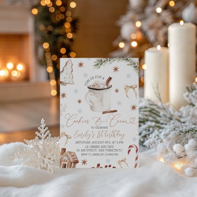 Invitation Cookies & Cocoa Birthday Invite (Créateur téléchargé)