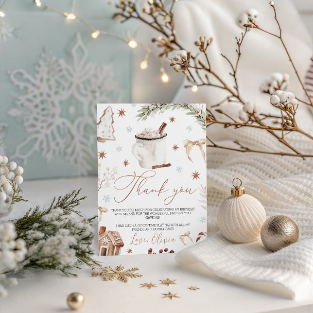 Invitation Cookies & Cocoa Thank You Card (Créateur téléchargé)