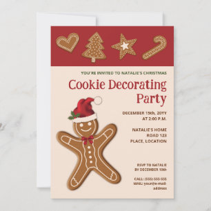 Invitation Cookies en pain d'épice - Cookie Decoration Party