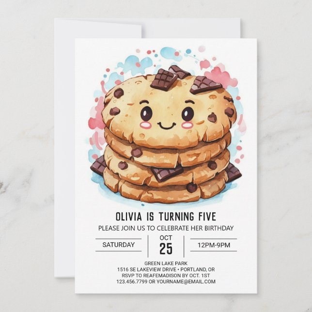 Invitation Cookies Enchanted en ligne Anniversaire (Devant)