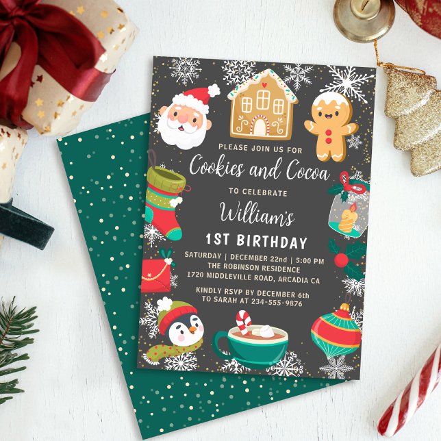Invitation Cookies et cacao Gingerbread Party de décoration (Créateur téléchargé)