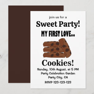 Invitation Cookies My First Love Cookies Sweet Party