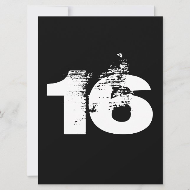 Invitation Cool 16e fête d'anniversaire (Devant)