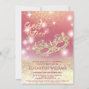 Invitation Cool Adorable Masquerade charmant