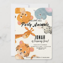 Cool appelant tous les animaux de parti Anniversai
