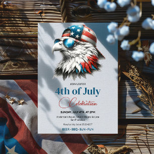 Invitation Cool Bald Eagle 4 juillet