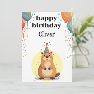 Invitation cool Capybara pour les garçons et les filles heure