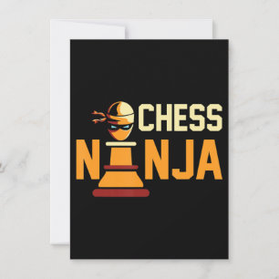 Invitation Cool Chess Ninja Chess Lovers Cadeau