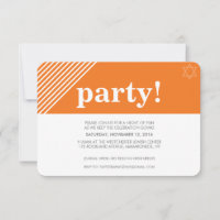 Cool de FÊTE PERSONNALISÉE moderne bold nom orange