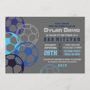 Invitation COOL du SOCCER Bar Mitzvah