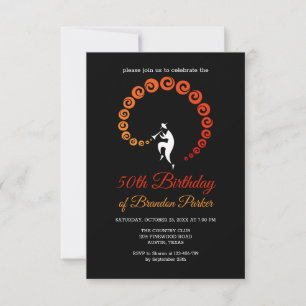 Invitation Cool Jazz Trumpet Musicien 50e fête d'anniversaire