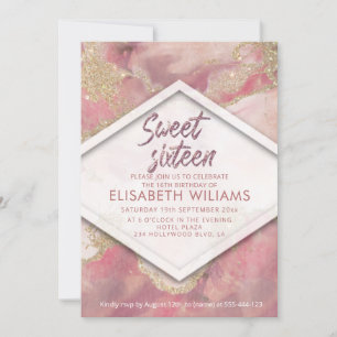 Invitation Cool moderne couleur d'aquarelle brillant